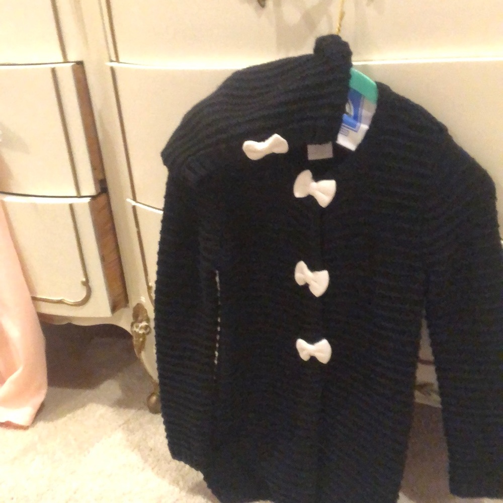 Cardigan and beret